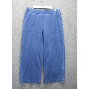PUREJILL J.JILL  Indigo Everyday Wash Chambray Pull On Crop Pants Medium Tall